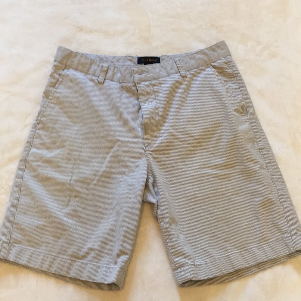 Gray striped shorts